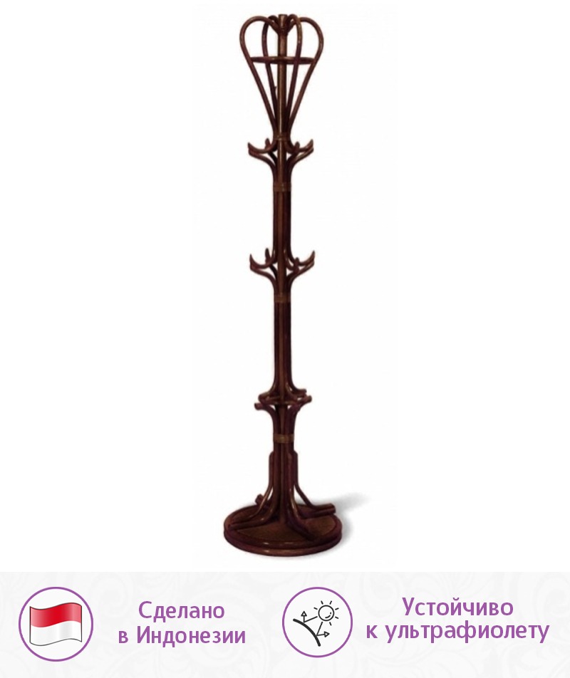 Вешалка из ротанга (цвет: шоколад) — изображение 3