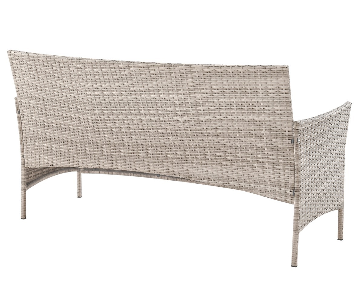 3-х местный диван из искусственного ротанга Киото диван-3 (Kioto sofa-3) (цвет: серый) (серая подушка) — изображение 4
