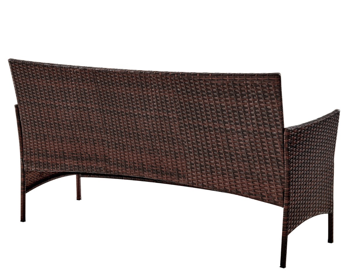 3-х местный диван из искусственного ротанга Киото диван-3 (Kioto sofa-3) (цвет: шоколад) (коричневая подушка) — изображение 4