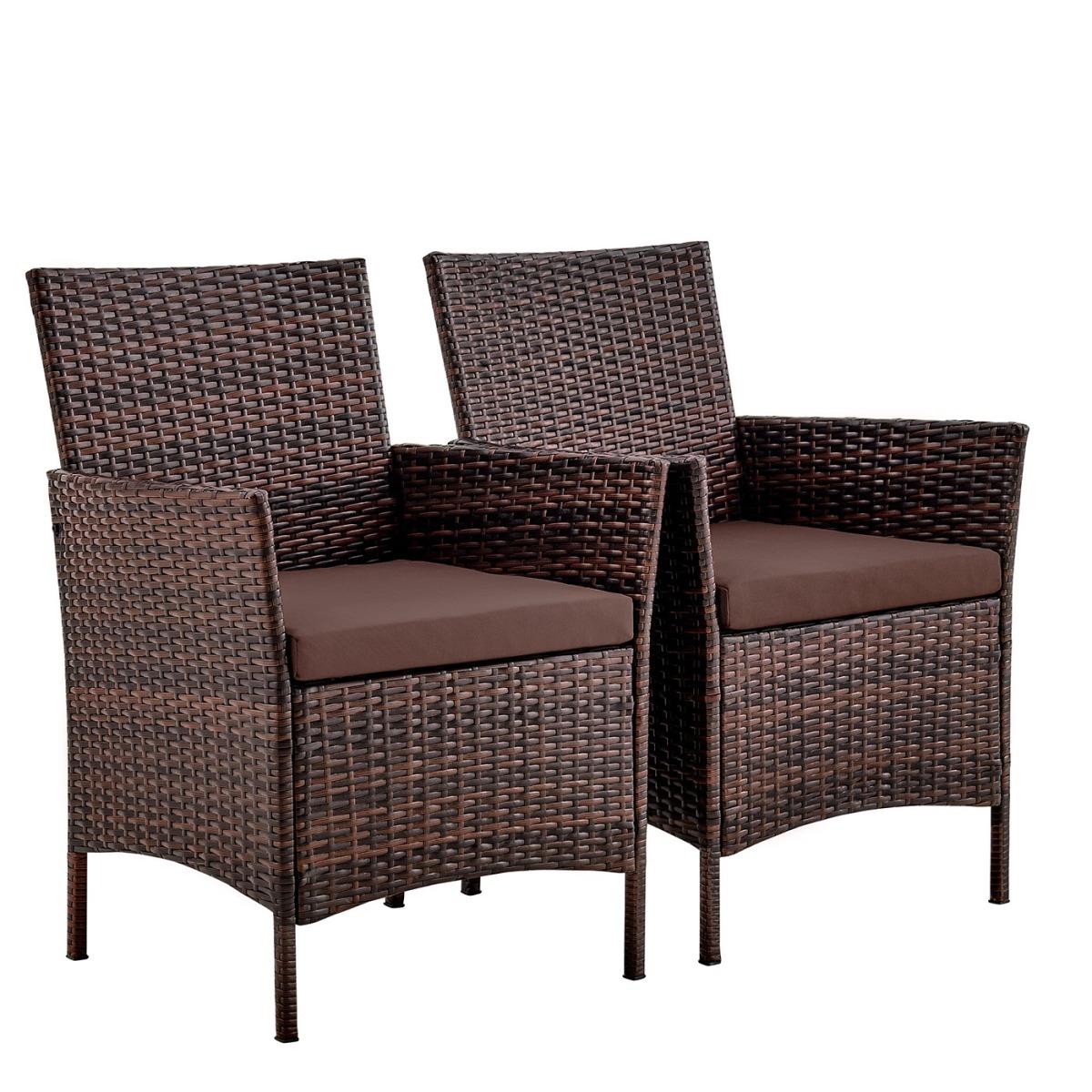 Кресло из искусственного ротанга Киото (Kioto armchair) (цвет: шоколад) (коричневая подушка) — изображение 3