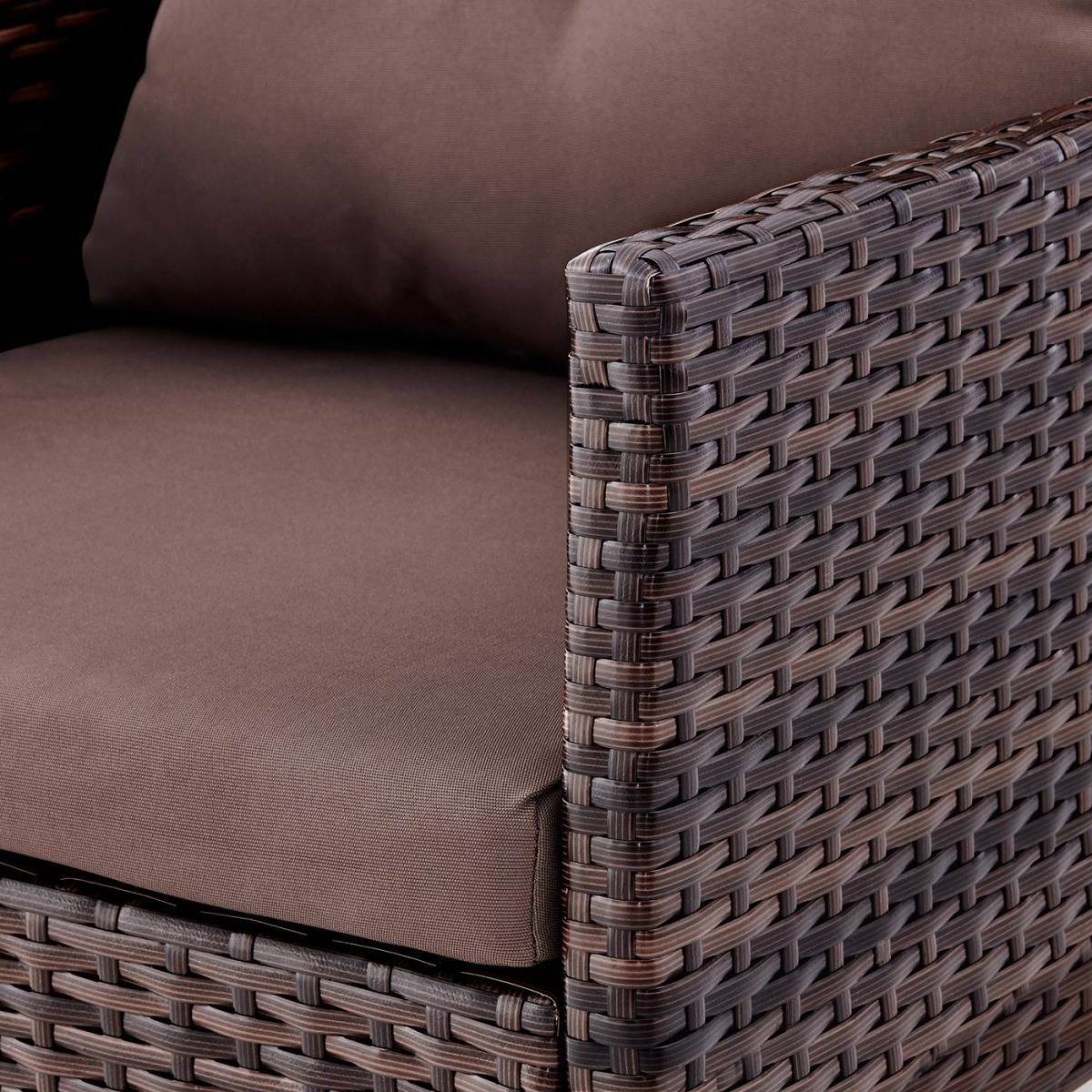 Кресло Фьорд (Fjord armchair) из искусственного ротанга (цвет шоколад) — изображение 3